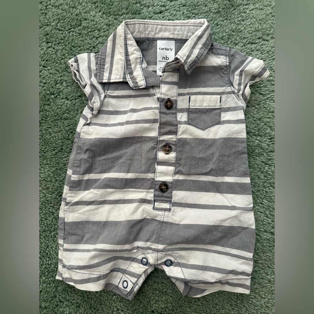 CARTERS Striped Cotton Romper NB Newborn